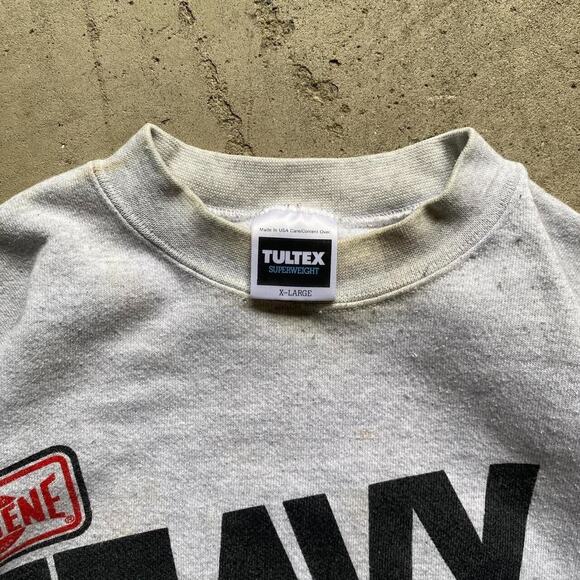 90s “Heavy Duty Lubes” crewneck, size XL on a made in USA Tultex tag. READ DISC - Picture 3 of 4